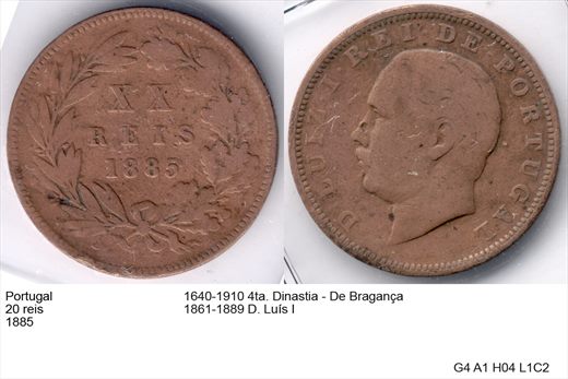 Portugal - Rei 20 - 1885 - G4 A1 H04