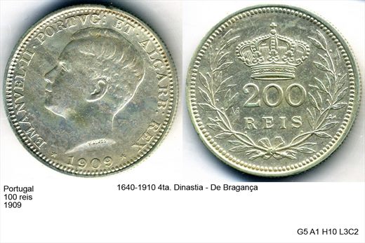 Portugal - Rei 200 - 1909 - G5 A1 H10 L3C2