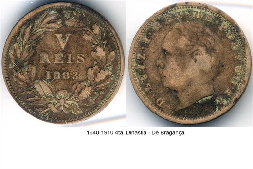 Portugal - Rei 5 - 1883 - G6 A1 H12 L7C2