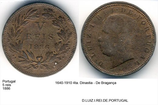 Portugal - Rei 5 - 1886 - G6 A1 H12 L7C4