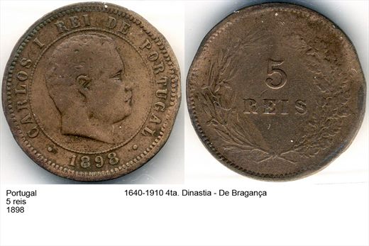 Portugal - Rei 5 - 1898 - G6 A2 H01 L7C3
