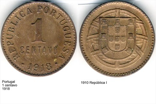Portugal - Centavo 1 - 1918 - G6 A1 H11 L3C4