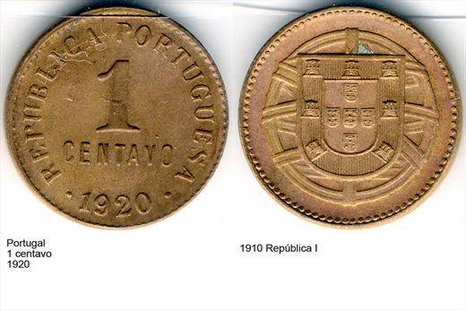 Portugal - Centavo 1 - 1920 - G6 A1 H11 L3C5
