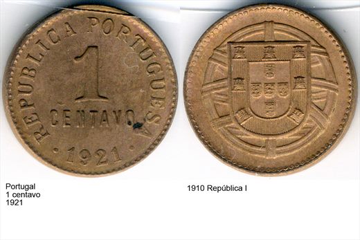 Portugal - Centavo 1 - 1921 - G6 A1 H11 L3C6