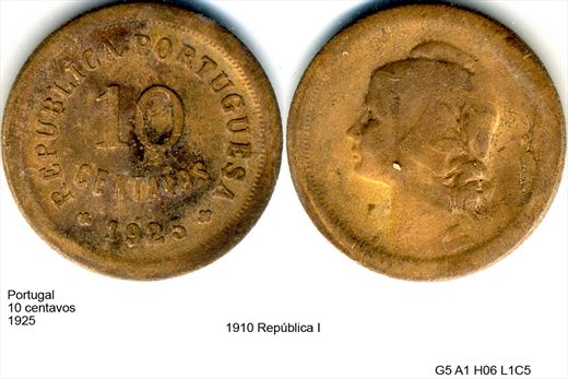 Portugal - Centavo 10 - 1925 - G5 A1 H06 L1C5