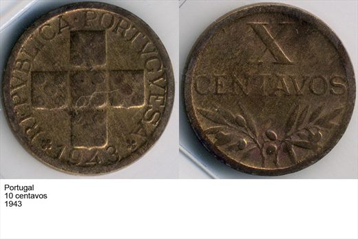 Portugal - Centavo 10 - 1943 - G6 A1 H10 L4C6