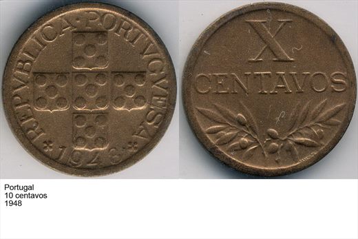 Portugal - Centavo 10 - 1948 - G6 A1 H10 L5C5