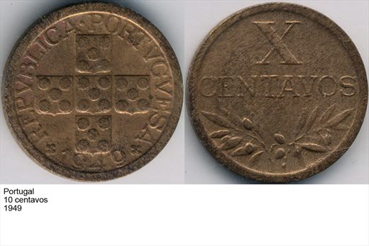 Portugal - Centavo 10 - 1949 - G6 A1 H10 L5C6