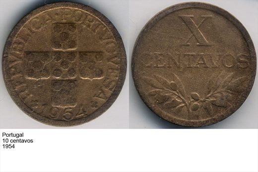 Portugal - Centavo 10 - 1954 - G6 A1 H10 L6C5