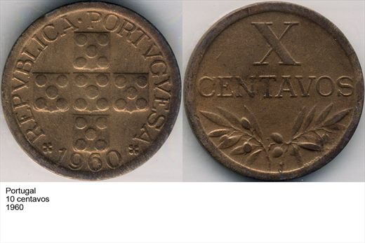 Portugal - Centavo 10 - 1960 - G6 A1 H10 L7C5