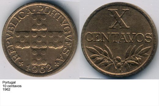 Portugal - Centavo 10 - 1962 - G6 A1 H11