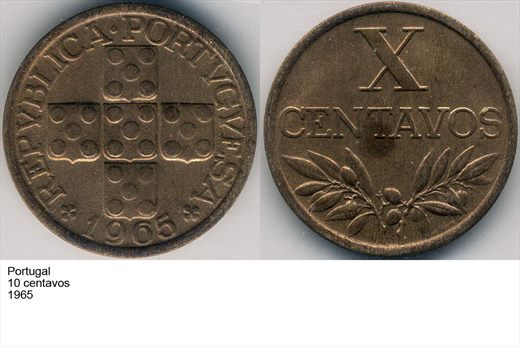 Portugal - Centavo 10 - 1965 - G6 A1 H11 L1C4