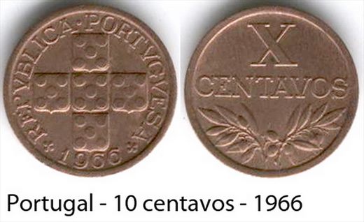 Portugal - centavo 10 - 1966