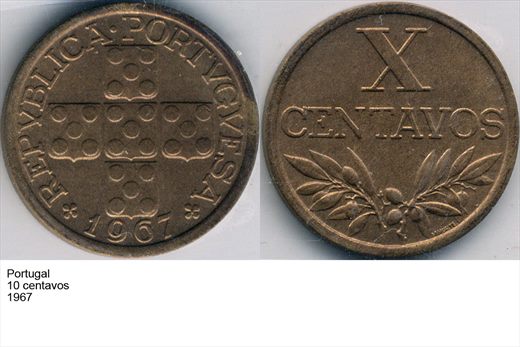 Portugal - Centavo 10 - 1967 - G6 A1 H11 L1C6
