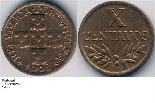 Portugal - Centavo 10 - 1968 - G6 A1 H11 L2C1