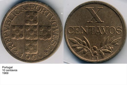 Portugal - Centavo 10 - 1969 - G6 A1 H11 L2C2