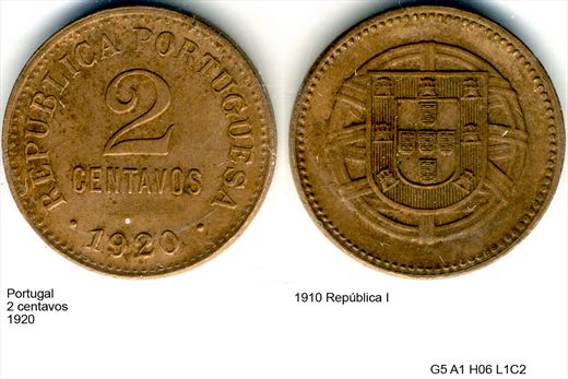 Portugal - Centavo 2 - 1920 - G5 A1 H06