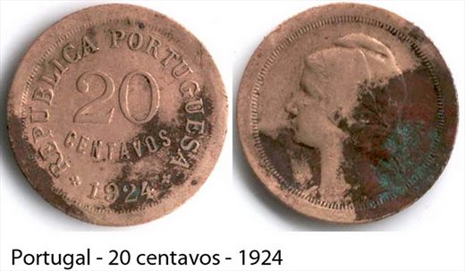 Portugal - centavo 20 - 1924