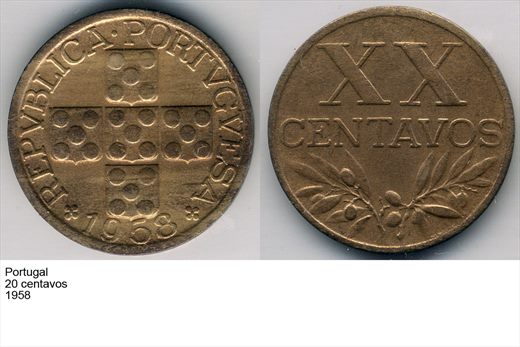 Portugal - Centavo 20 - 1958 - G6 A1 H10 L2C3