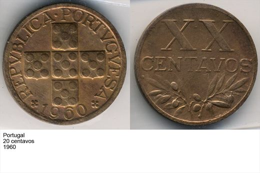 Portugal - Centavo 20 - 1960 - G6 A1 H09 L7C6