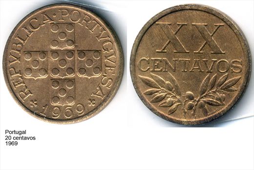 Portugal - Centavo 20 - 1969 - G6 A1 H10 L4C1