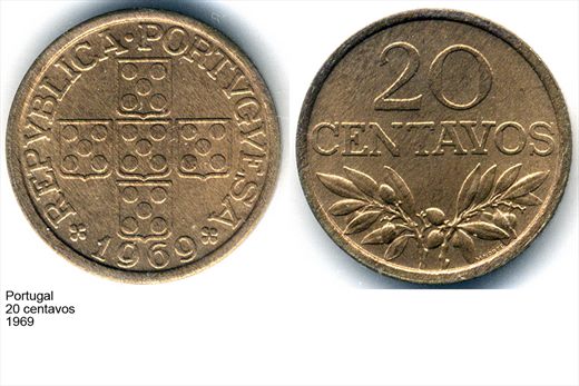 Portugal - Centavo 20 - 1969 - G6 A1 H11 L2C3