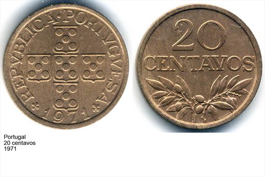 Portugal - Centavo 20 - 1971 - G6 A1 H11 L2C5