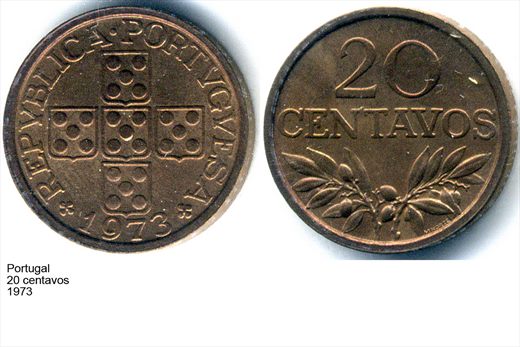 Portugal - Centavo 20 - 1973 - G6 A1 H11 L3C1