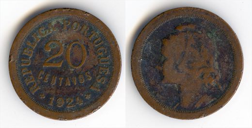 Portugal - Centavo 20 - 1924
