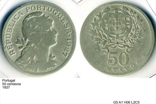 Portugal - Centavo 50 - 1927 - G5 A1 H06 L2C5