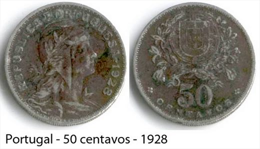 Portugal - centavo 50 - 1928
