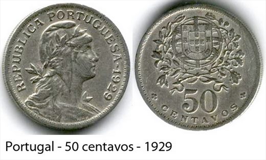 Portugal - centavo 50 - 1929