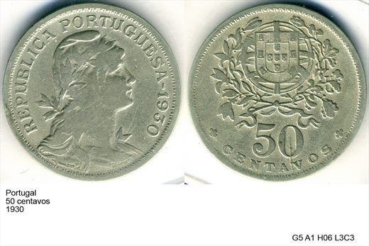 Portugal - Centavo 50 - 1930 - G5 A1 H06 L3C3