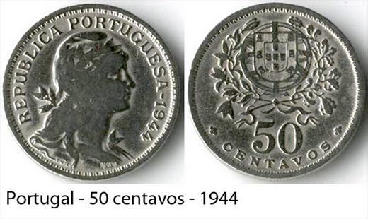 Portugal - centavo 50 - 1944