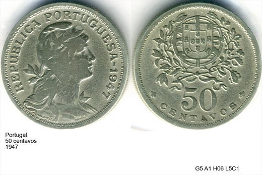 Portugal - Centavo 50 - 1947 - G5 A1 H06 L5C1