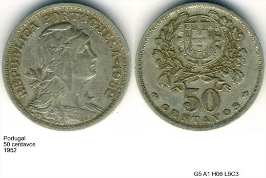 Portugal - Centavo 50 - 1952 - G5 A1 H06 L5C3