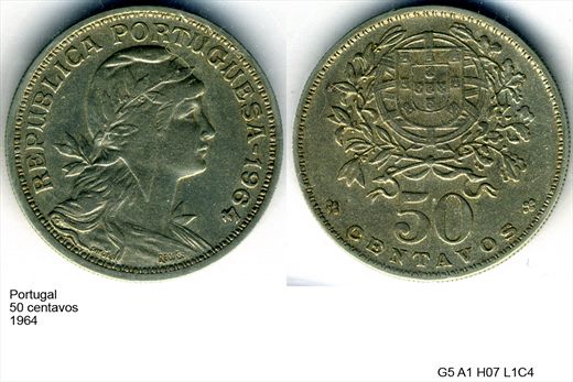 Portugal - Centavo 50 - 1964 - G5 A1 H07 L1C4