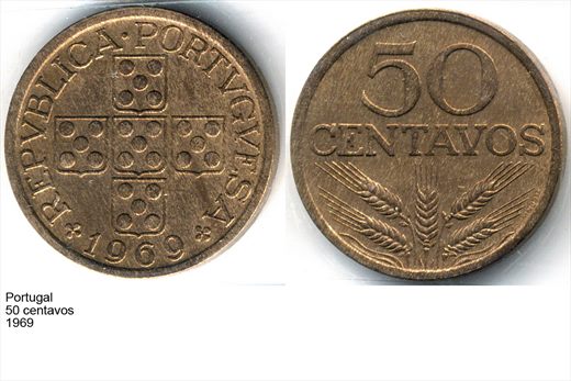 Portugal - Centavo 50 - 1969 - G6 A1 H09 L6C1