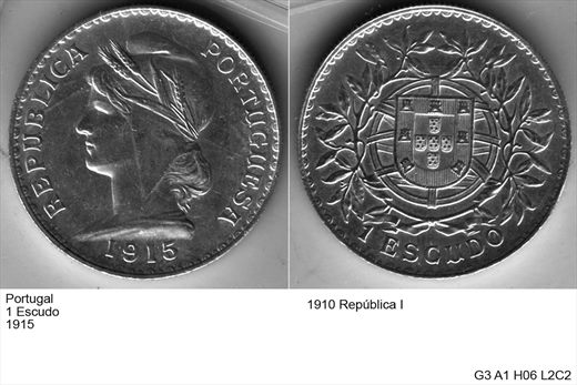 Portugal - Escudo 1 - 1915 - G3 A1 H06 L2C2
