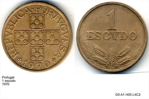 Portugal - Escudo 1 - 1970 - G5 A1 H05 L4C2