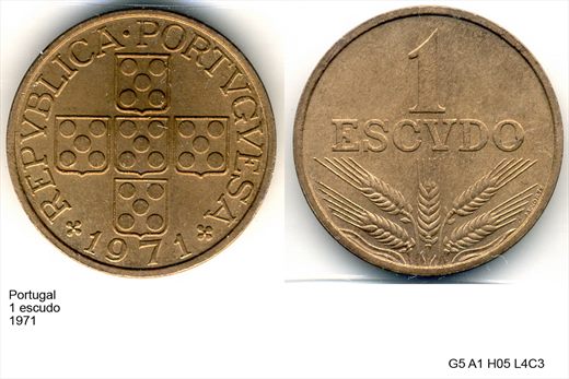 Portugal - Escudo 1 - 1971 - G5 A1 H05 L4C3