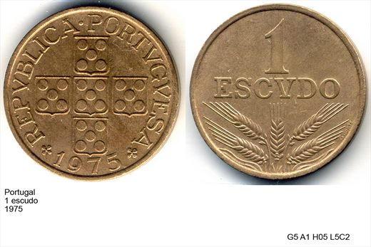 Portugal - Escudo 1 - 1975 - G5 A1 H05 L5C2