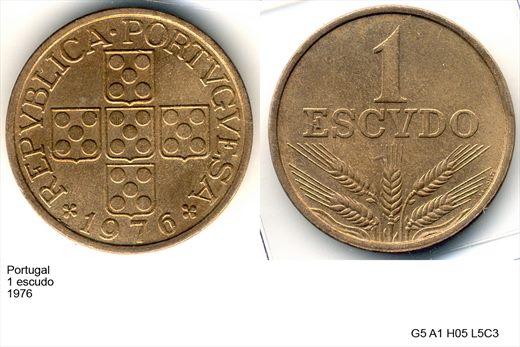 Portugal - Escudo 1 - 1976 - G5 A1 H05 L5C3