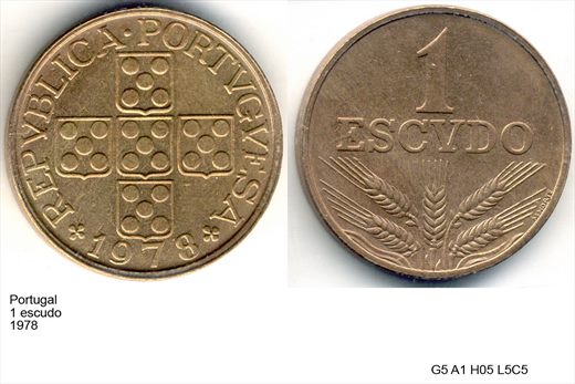 Portugal - Escudo 1 - 1978 - G5 A1 H05 L5C5
