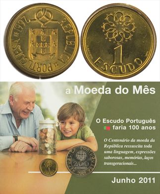 Portugal - Escudo 1 - 1997 (Moeda do Mes Junho 2011)