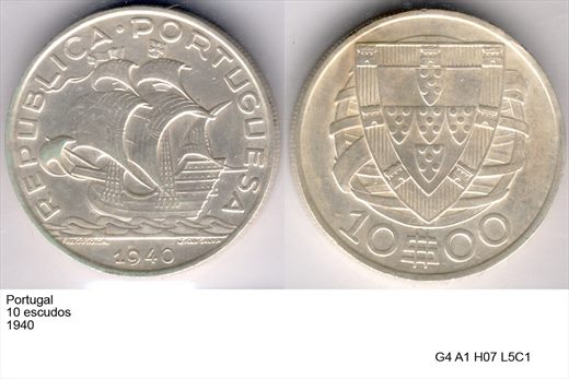Portugal - Escudo 10 - 1940 - G4 A1 H07 L5C1
