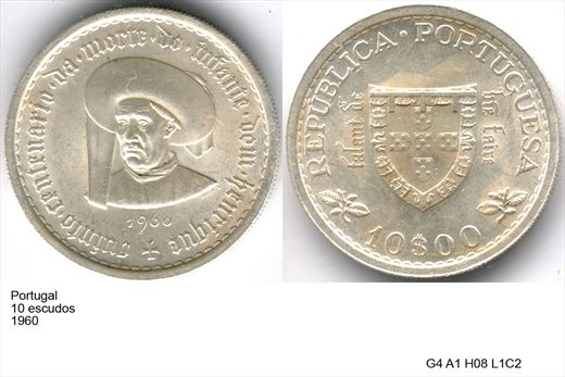 Portugal - Escudo 10 - 1960 - G4 A1 H08