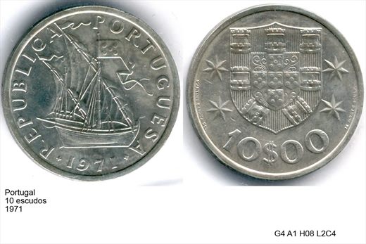 Portugal - Escudo 10 - 1971 - G4 A1 H08 L2C4