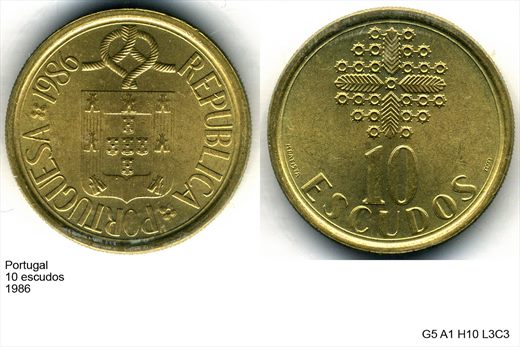 Portugal - Escudo 10 - 1986 - G5 A1 H10 L3C3
