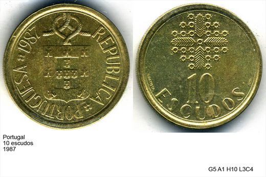 Portugal - Escudo 10 - 1987 - G5 A1 H10 L3C4